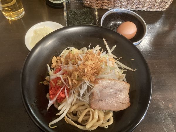 「まぜそば(小)¥800+トッピング各種」@大宮まぜそば 誠治の写真