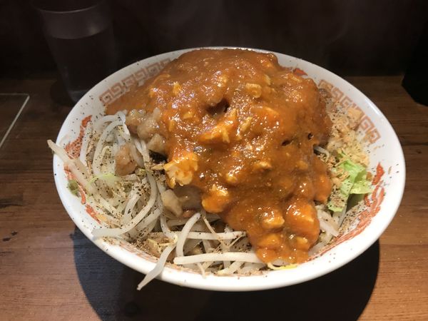 「まぜそばフュージョン」@火の豚 人形町駅前店の写真