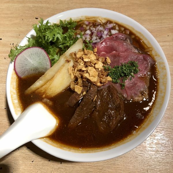 「【限定】牛タンシチューラーメン八丁味噌仕立てver2￥990」@寿製麺よしかわ 川越店の写真