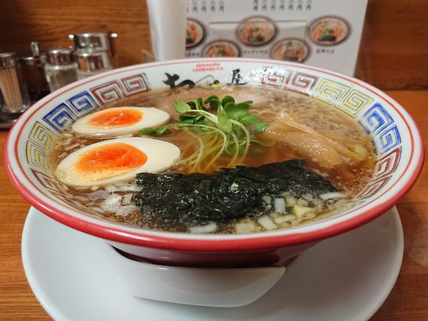 「支那そば(醤油)＋煮玉子」@ちばき屋 葛西店の写真