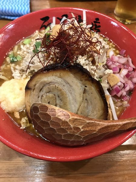 「ニンニクみそらーめん、チャーシュー1枚、ニンニク5粒」@濃厚蟹みそラーメン 石黒商店の写真