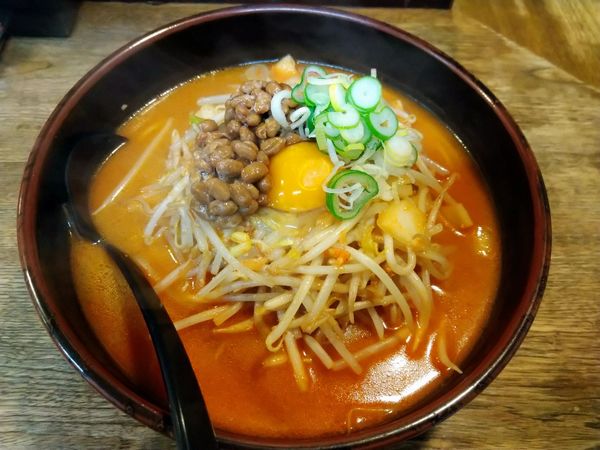「キムチＷ納豆ラーメン(930円)」@柳家 仙台東口店の写真