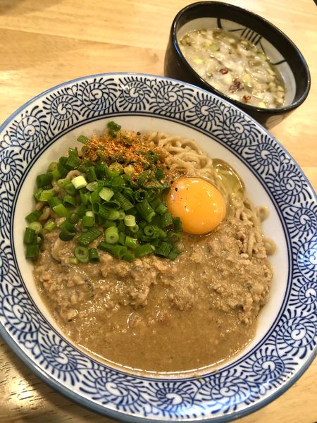 「【限定】かま玉つけそば￥1040＋追い飯￥50」@中華そば専門 とんちぼの写真