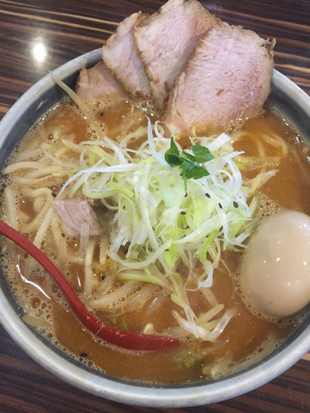 「海の味玉焼豚味噌そば　麺大盛」@中華そば 螢の写真