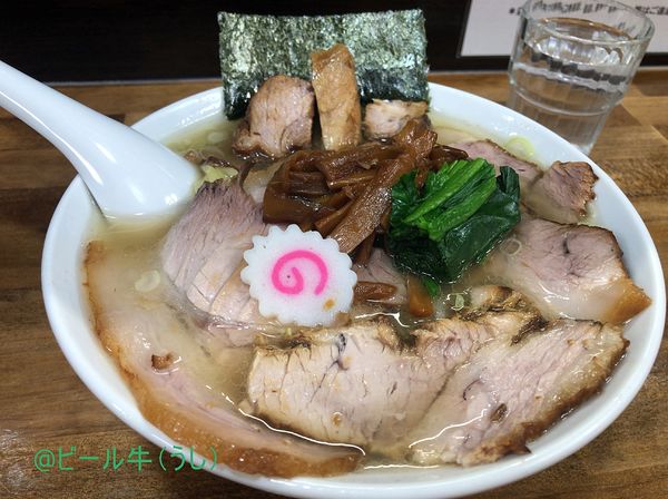 「しおチャーシューメン(1200円)、ライス(150円)」@オランダ軒の写真