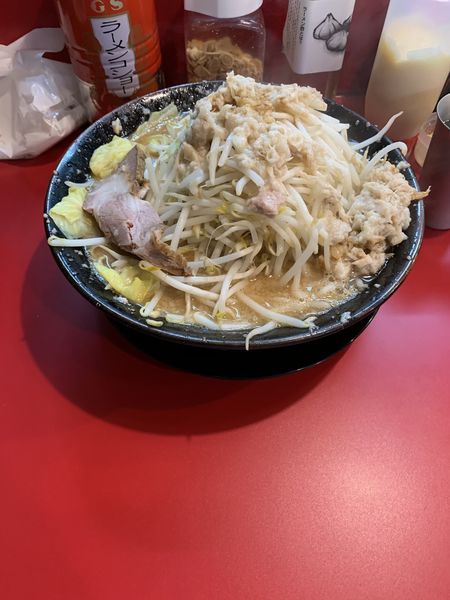 「コテ野菜ラーメン（Twitter中盛りサービス）」@家系ラーメン 王道 神道家の写真