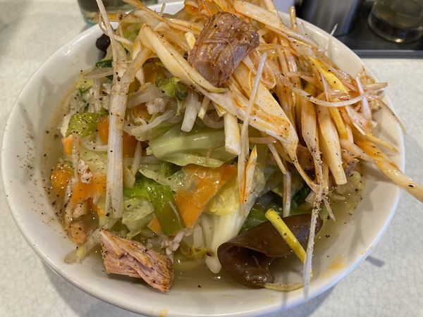 「タンメン小太麺ピリ辛白髪ネギ」@麺処 まるよし商店の写真