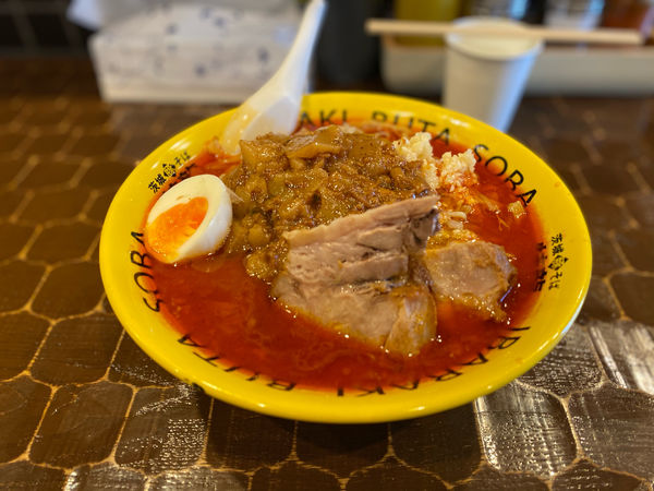 「辛い豚そば」@茨城豚そば 特龍 本店の写真