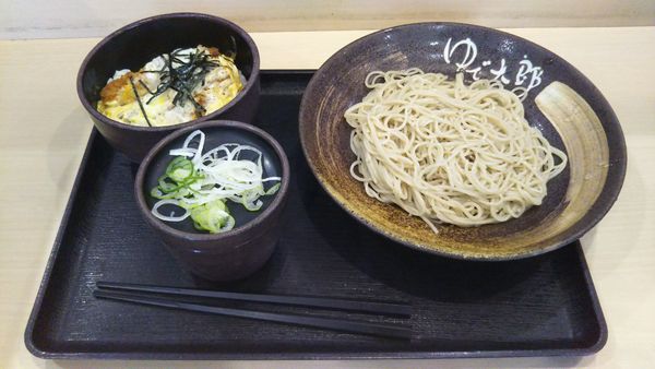 「ミニかつ丼セット」@ゆで太郎 牛久栄町店の写真