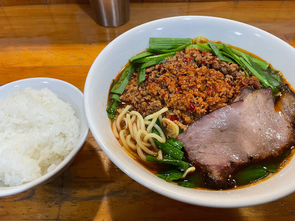 「【限定】名古屋式台湾ラーメン850円、半ライス100円」@麺屋 むじゃきの写真