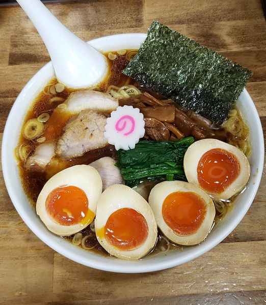 「しょうゆラーメン+味玉W+小ライス」@オランダ軒の写真