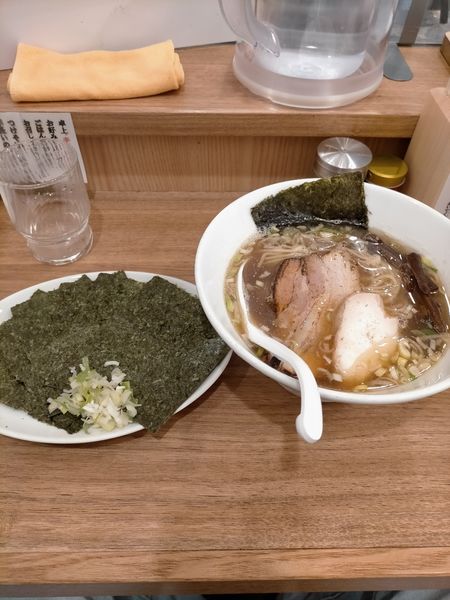 「中華そば濃い味＋のりトッピング」@下町中華そば すずめ食堂の写真