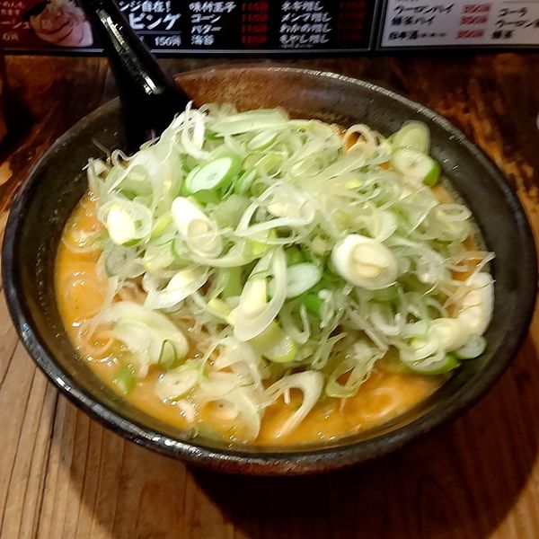 「味噌オロチョンらーめん+ネギ増し」@北海道らーめん 味源 小岩店の写真
