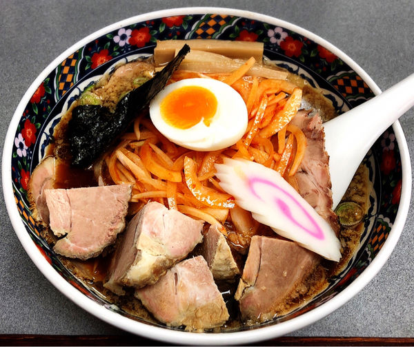 「半分量正油拉麺(角切チャーシュー.玉ネギ)」@玉川大盛軒の写真