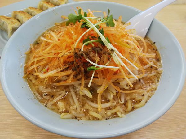 「ねぎみそ　　＋餃子：サービス券」@くるまやラーメン 上田店の写真