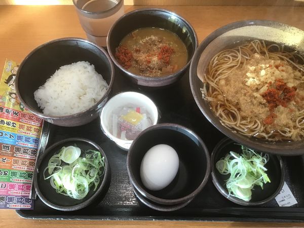 「朝そば(納豆)380円クーポンでカレールー250円が無料」@ゆで太郎 柏名戸ヶ谷店の写真