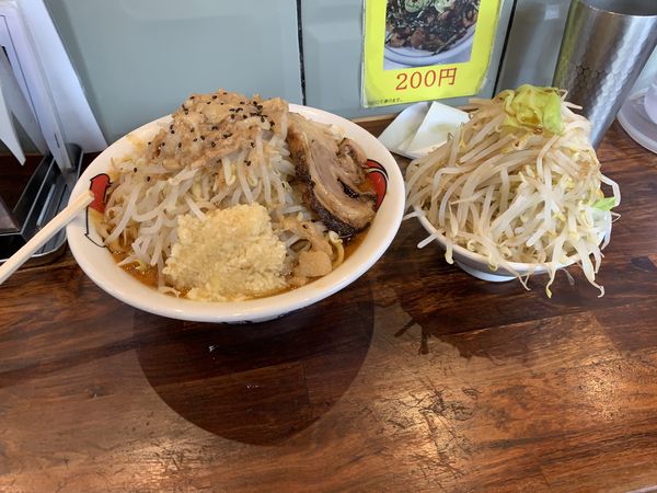 「雷味噌（特盛り）プラス野菜マシマシ」@雷 北松戸本店の写真