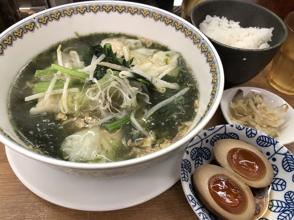 「ワンタンメンごはんセット」@雲林坊 高輪ゲートウェイ店の写真