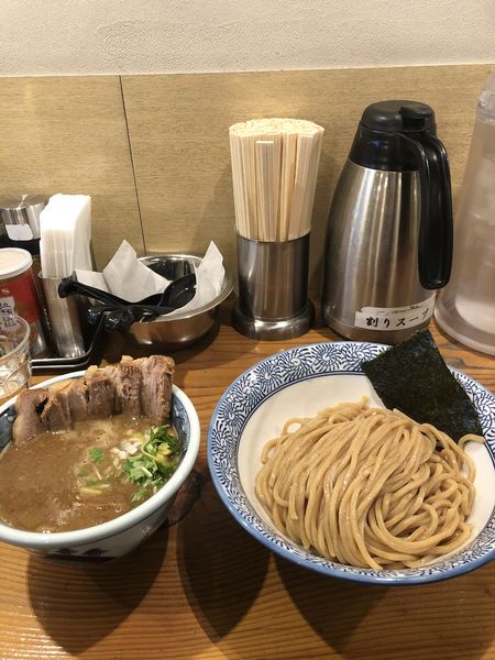 「濃厚味玉肉入りつけ麺」@道玄坂マンモスの写真