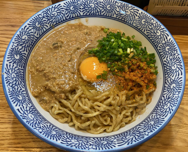 「牡蠣味噌かま玉つけそば（麺量300g）＋追いめし」@中華そば専門 とんちぼの写真