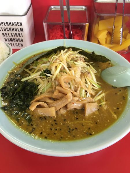 「ネギミソラーメン　810円　カレー　80円　小ライス　120」@ラーメンショップ 太田店の写真