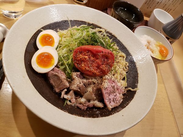「富士幻豚和えそば　卵かけご飯」@饗 くろ㐂の写真