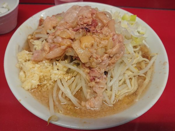 「小ラーメン 白ネギ」@ラーメン二郎 西台駅前店の写真