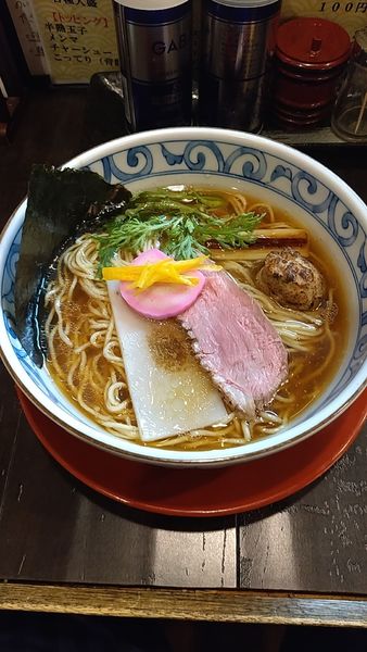 「(限定)鴨出汁中華そば(大盛)」@まるふじ食堂の写真