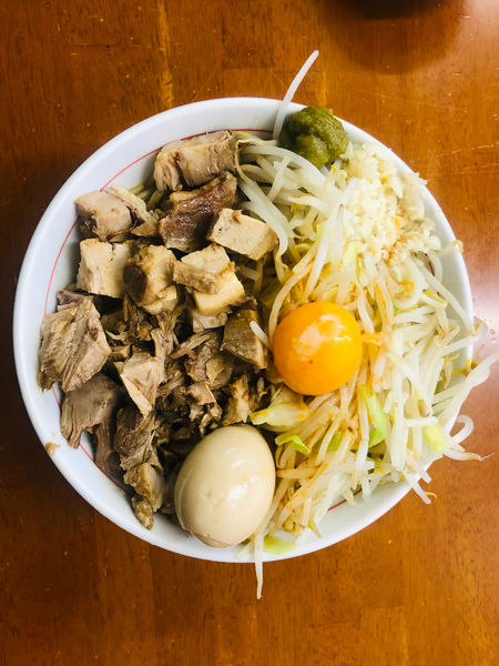 「豚入りまぜそば　大盛り」@ラーメン 龍郎の写真