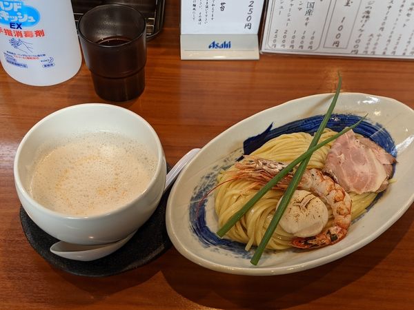 「限定京小麦の海鮮塩つけそば」@らーめん四恩の写真