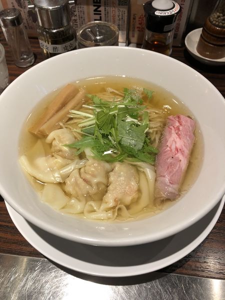 「柚子塩ワンタン」@らーめん 本竈 エスパル仙台店の写真