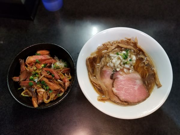 「中華そば・和え玉塩・豚めし」@麺処 晴の写真