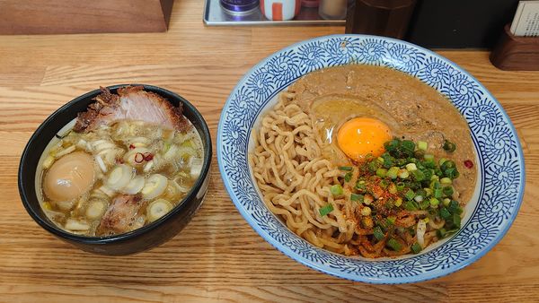 「【限定】かま玉つけそば 1040円 + 追い飯 50円」@中華そば専門 とんちぼの写真