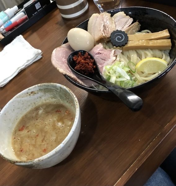 「肉鰹つけめん全部盛り1220円」@らーめん 虎テツの写真
