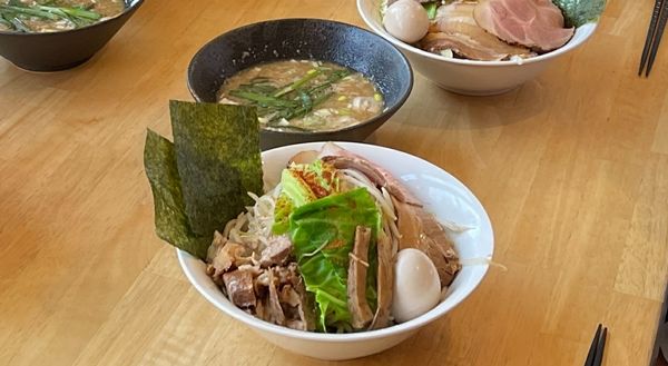 「限定　背脂パンチ　つけ麺　特製トピ　400g」@ラーメン 和なりの写真