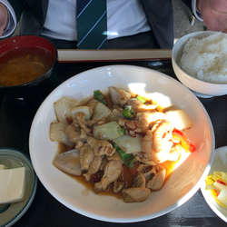 ホルモン炒め定食