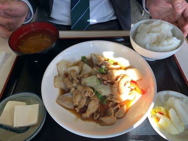 「ホルモン炒め定食」@越後屋の写真