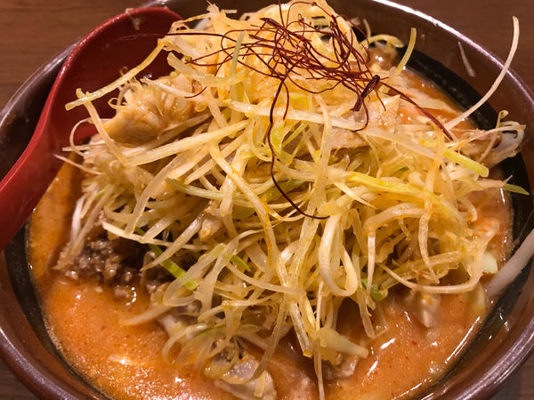 「辛味噌野菜らーめん、肉ネギ」@麺場 田所商店 池上店の写真
