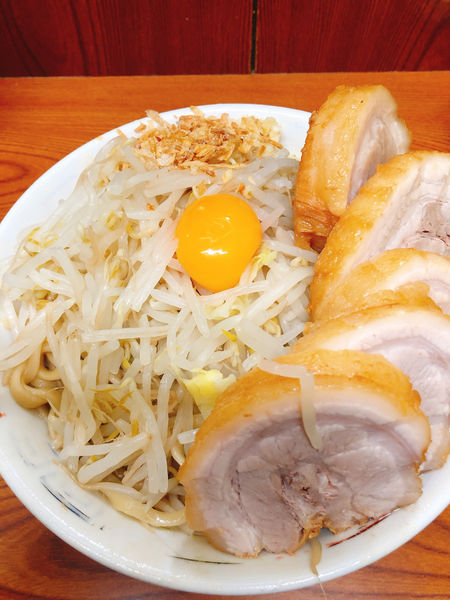 「小豚　汁なし」@ラーメン二郎 亀戸店の写真