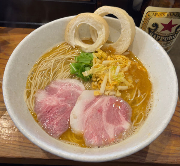 「定番塩らーめんプラスカニオイル」@らーめん専門 和海の写真