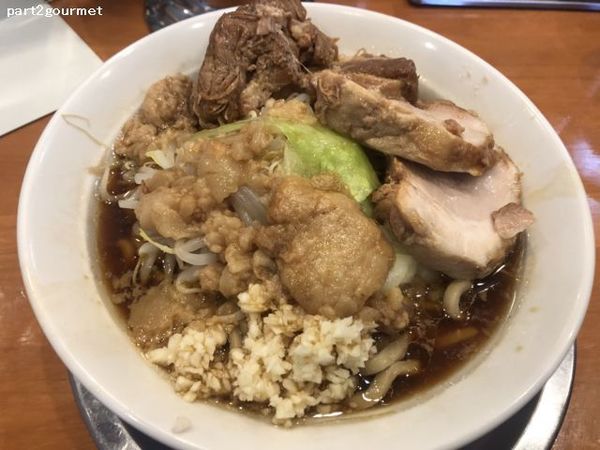 「ラーメン 「ニンニクアブラ」(700円)」@麺屋穴場の写真