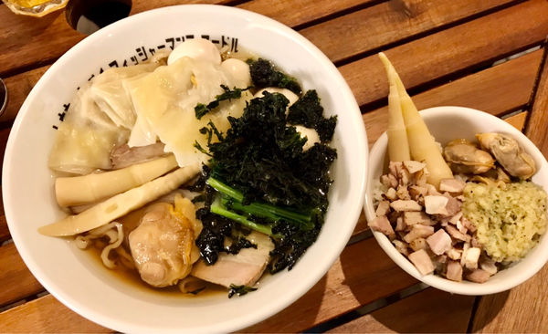 「醤油らぁ麵　ばらぼし海苔　ワンタン　TBF丼」@Tokyo Bay Fisherman's noodleの写真