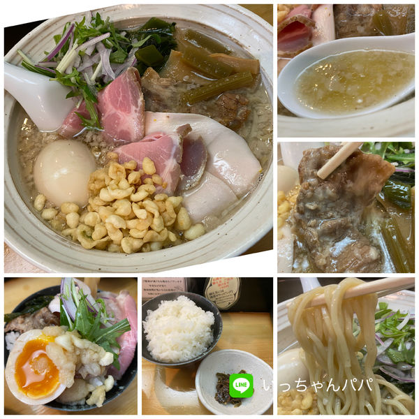 「特製背脂いりこそば 1050円 ライス 150円」@讃岐ラーメン 香麦の写真