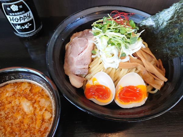 「【期間限定】辛〜い つけ麺850円＋ホッピーセット＆ 他」@麺や 笑 ～Sho～の写真