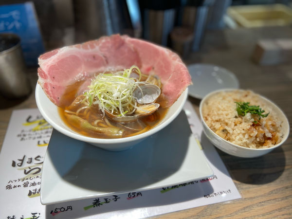 「アサリラーメン+貝めし」@くそオヤジ最後のひとふりの写真