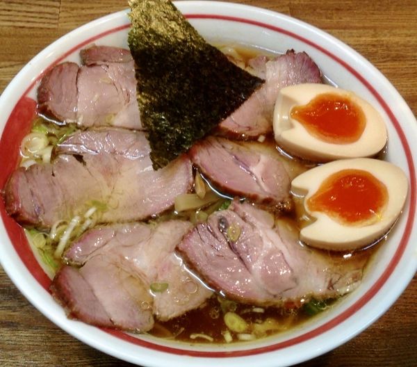 「焼豚麺1000　　味玉100」@青竹平打ち中華そば 麺壱吉兆の写真