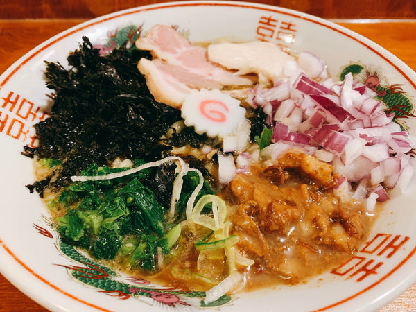 「背脂煮干しラーメン」@口樂の写真