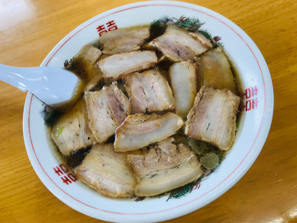 「肉そば 手打ち麺」@古川農園の写真
