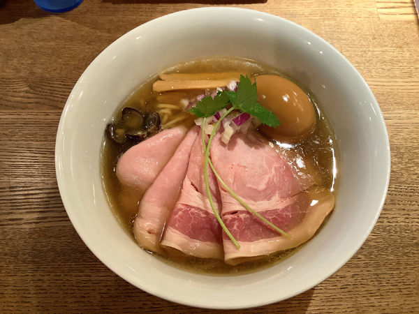 「数量限定　特製いりこそば【潮】+味付和え玉（鶏油）」@中華そば 麺壁九年 本店の写真