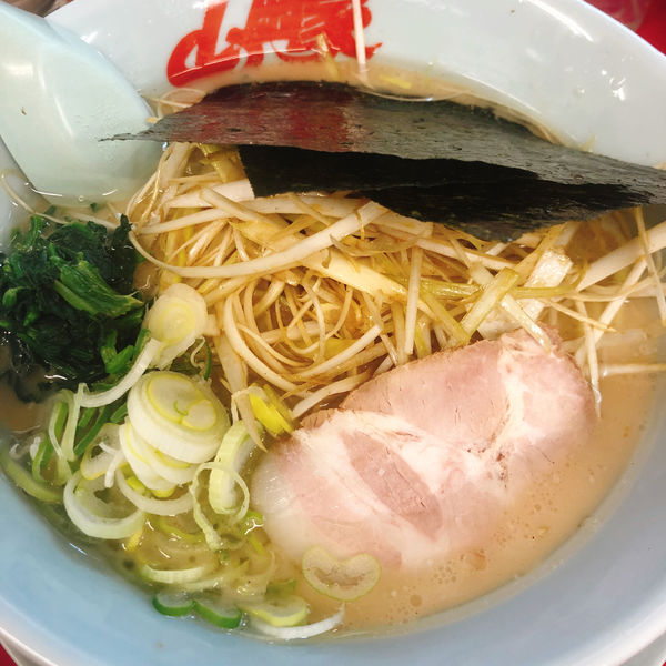 「醤油ラーメン 　和えネギ 120円」@ラーメン山岡家 太田店の写真